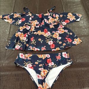 Floral Off-Shoulder Bikini Set